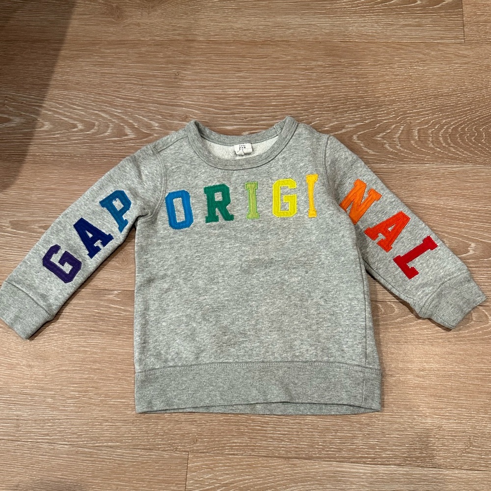 Gap original rainbow logo sweatshirt 2T toddler 2 BabyGap baby